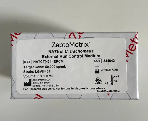 NATtrol Chlamydia trachomatis Positive Control Pack Strain: LGVsize:IIsize:434  MDZ002  size: 6 X 1.25 mL